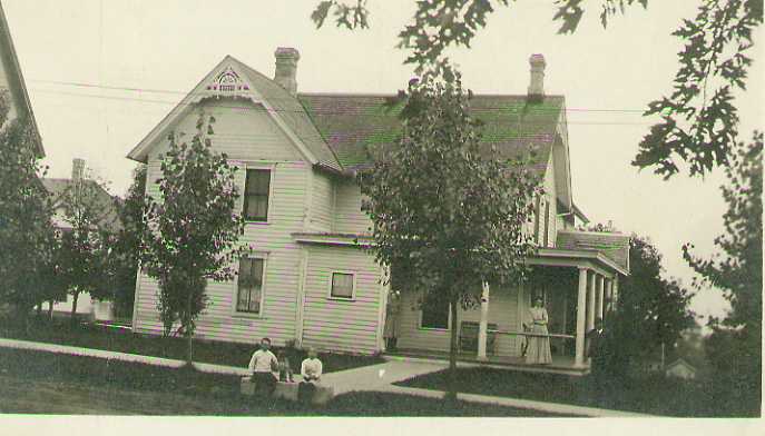 old view of the home from the street circa 1910